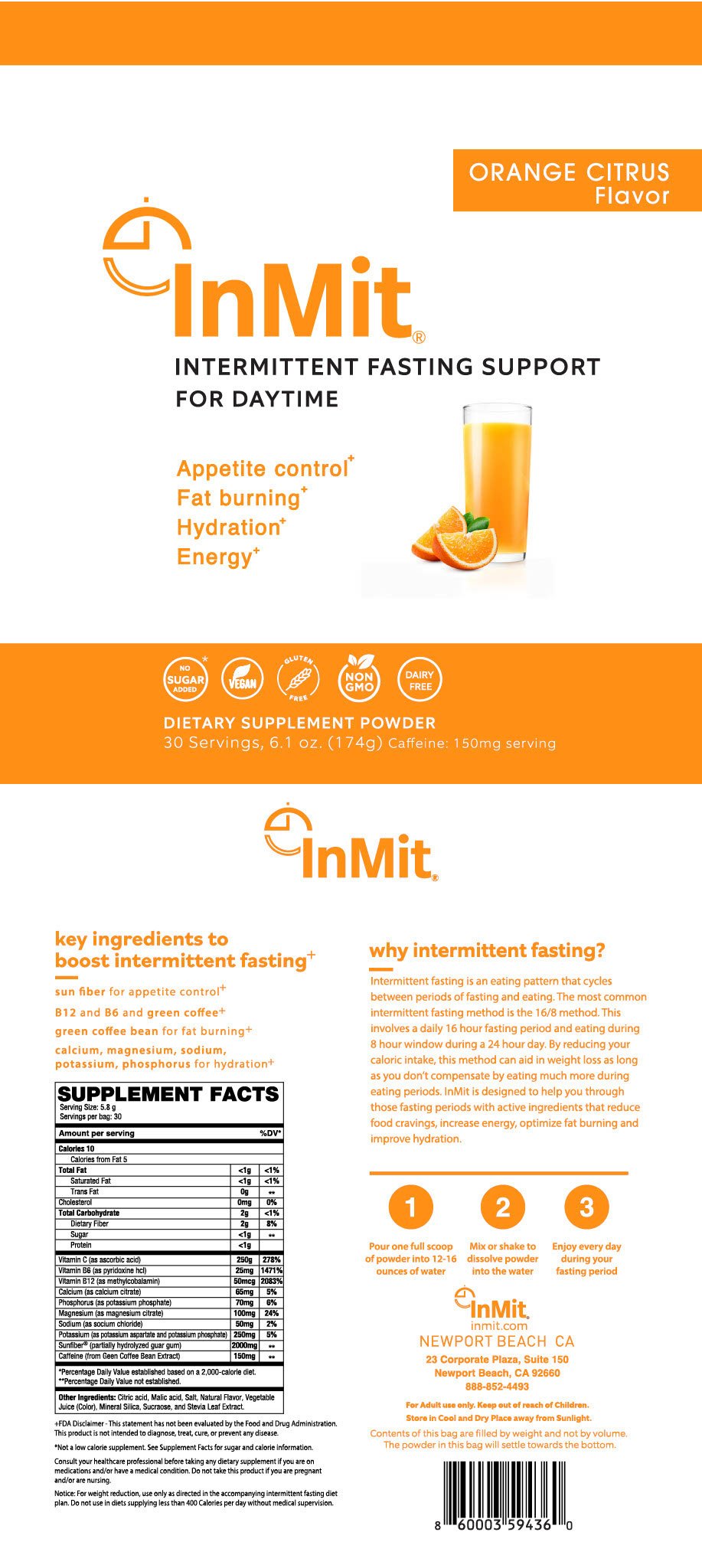 Inmit Orange Citrus Ingredients